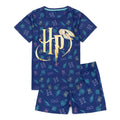 Blau - Front - Harry Potter - Schlafanzug mit Shorts für Kinder