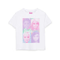 Weiß-Pink-Violett - Front - Barbie - T-Shirt für Mädchen