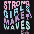 Schwarz - Side - Barbie - "Strong Girls Make Waves" Kapuzenpullover für Mädchen