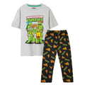 Schwarz-Grau - Front - Teenage Mutant Ninja Turtles - Schlafanzug für Herren