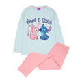 Blau - Front - Lilo & Stitch - Schlafanzug mit langer Hose für Mädchen