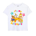 Weiß - Front - Paw Patrol - "It's My Birthday" T-Shirt für Kinder  kurzärmlig