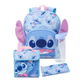 Blau - Front - Lilo & Stitch - Kinder Rucksack, 3D-Ohren - 4er-Pack