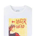 Weiß - Back - Grease - "Danger Ahead" T-Shirt für Damen