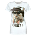 Weiß - Front - Goodie Two Sleeves - "Cheezy E" T-Shirt für Damen