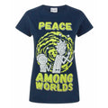 Blau - Front - Rick And Morty - "Peace Among Worlds" T-Shirt für Damen