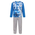 Blau-Grau meliert - Front - Star Wars - Schlafanzug für Kinder