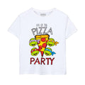 Weiß - Front - Teenage Mutant Ninja Turtles - "Life Of The Pizza Party" T-Shirt für Jungen