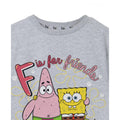 Grau meliert - Back - SpongeBob SquarePants - "F Is For Friends" T-Shirt für Mädchen