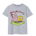 Grau meliert - Front - SpongeBob SquarePants - "F Is For Friends" T-Shirt für Mädchen