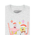 Grau meliert - Side - SpongeBob SquarePants - "Make It Merry" T-Shirt für Jungen - weihnachtliches Design