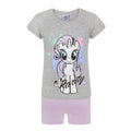 Grau-Flieder - Front - My Little Pony - Schlafanzug mit Shorts für Kinder