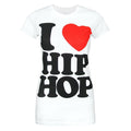 Weiß-Schwarz-Rot - Front - Goodie Two Sleeves - "I Love Hip Hop" T-Shirt für Damen