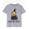 Grau meliert - Front - Garfield - "Trick Or Treat" T-Shirt für Jungen