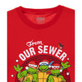 Rot - Back - Teenage Mutant Ninja Turtles - "From Our Sewer To Yours" T-Shirt für Herren