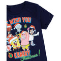 Marineblau - Back - SpongeBob SquarePants - "Krabby Christmas" T-Shirt für Kinder