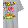 Grau - Back - SpongeBob SquarePants - "Meow" T-Shirt für Herren