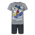 Grau-Schwarz - Front - Disney - Schlafanzug mit Shorts für Kinder
