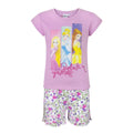 Bubblegum Rosa-Weiß - Front - Disney Princess - "Believe In Yourself" Schlafanzug mit Shorts für Mädchen