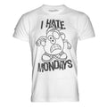 Weiß - Front - Goodie Two Sleeves - "I Hate Mondays" T-Shirt für Herren