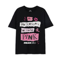 Schwarz - Front - Mean Girls - "Pink Wednesdays" T-Shirt für Damen