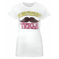 Weiß - Front - Goodie Two Sleeves - "Moustaches Tickle" T-Shirt für Damen