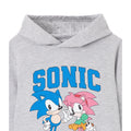 Grau meliert - Back - Sonic The Hedgehog - "Collegiate" Kapuzenpullover für Mädchen
