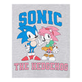 Grau meliert - Side - Sonic The Hedgehog - "Collegiate" Kapuzenpullover für Mädchen