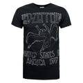 Schwarz - Front - Led Zeppelin - "United States Of America 1977" T-Shirt für Herren