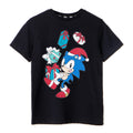 Schwarz - Front - Sonic The Hedgehog - T-Shirt für Jungen - weihnachtliches Design kurzärmlig