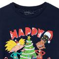 Marineblau - Back - Hey Arnold! - "Happy Holidays Homie" T-Shirt für Herren - weihnachtliches Design