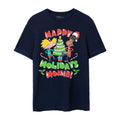 Marineblau - Front - Hey Arnold! - "Happy Holidays Homie" T-Shirt für Herren - weihnachtliches Design
