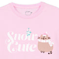 Pink - Side - Pusheen - T-Shirt für Mädchen - weihnachtliches Design