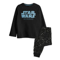 Schwarz - Front - Star Wars - "Rule The Galaxy" Schlafanzug mit langer Hose für Kinder