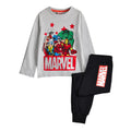 Schwarz-Grau - Front - Marvel Avengers - Schlafanzug mit langer Hose für Jungen