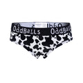 Schwarz-Weiß - Front - OddBalls - "Fat Cow" Slips für Damen