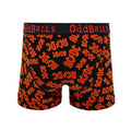 Rot-Schwarz - Back - OddBalls - "Repeat Logo" Boxershorts für Herren