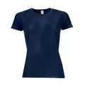 Marineblau - Front - SOLS Sporty Damen T-Shirt, kurzärmlig