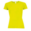 Neongelb - Front - SOLS Sporty Damen T-Shirt, kurzärmlig