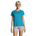 Aquablau - Back - SOLS Sporty Damen T-Shirt, kurzärmlig