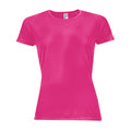 Neonpink - Front - SOLS Sporty Damen T-Shirt, kurzärmlig