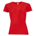 Rot - Front - SOLS Sporty Damen T-Shirt, kurzärmlig