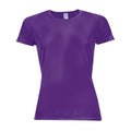 Lila - Front - SOLS Sporty Damen T-Shirt, kurzärmlig