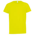 Neon Gelb - Front - SOLS Kinder T-Shirt Sporty, Kurzarm