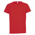 Rot - Front - SOLS Kinder T-Shirt Sporty, Kurzarm