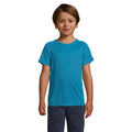Wasserblau - Back - SOLS Kinder T-Shirt Sporty, Kurzarm