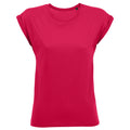Dunkelpink - Front - SOLS Damen Melba T-Shirt, kurzärmlig