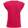 Dunkelpink - Back - SOLS Damen Melba T-Shirt, kurzärmlig