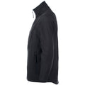 Schwarz - Side - SOLS Herren Race Softshell-Jacke mit durchgehendem Reißverschluss, wasserabweisend