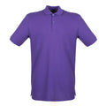 Violett - Front - Henbury Herren Pique Polo-Shirt